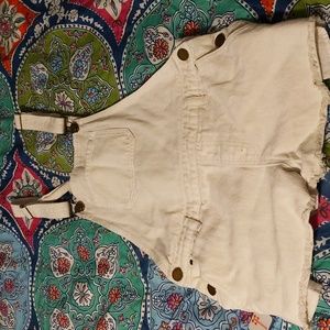 O'Neill white overall shorts